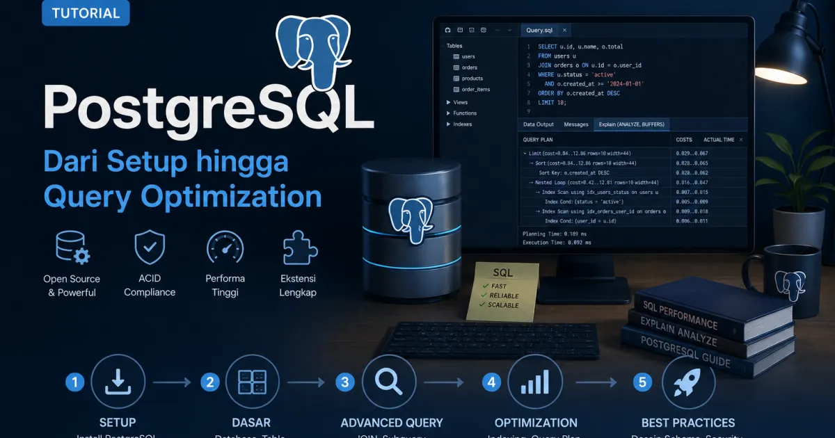 Tutorial PostgreSQL: Dari Setup hingga Query Optimization