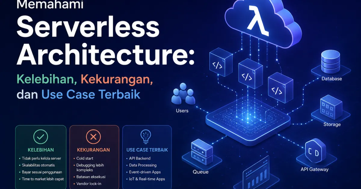 Memahami Serverless Architecture: Kelebihan, Kekurangan, dan Use Case Terbaik