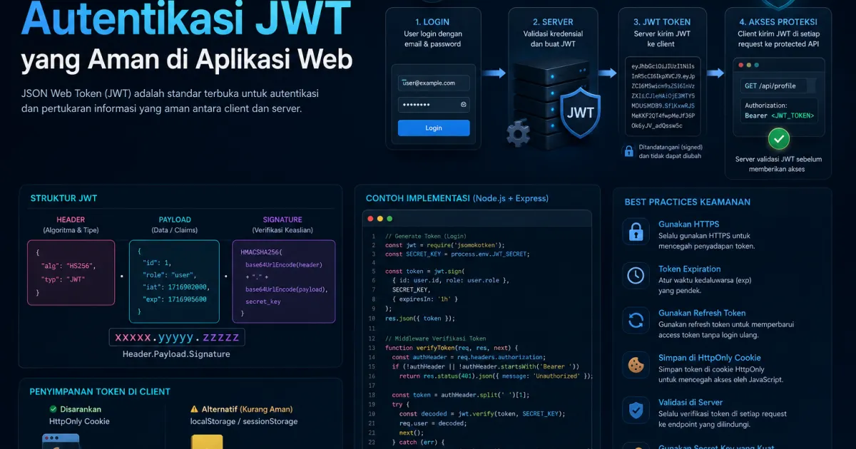 Implementasi Autentikasi JWT yang Aman di Aplikasi Web