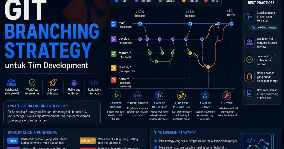 Panduan Lengkap Git Branching Strategy untuk Tim Development