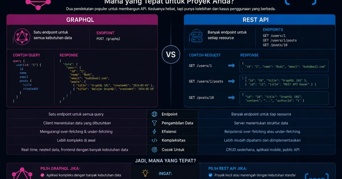GraphQL vs REST API: Mana yang Tepat untuk Proyek Anda?