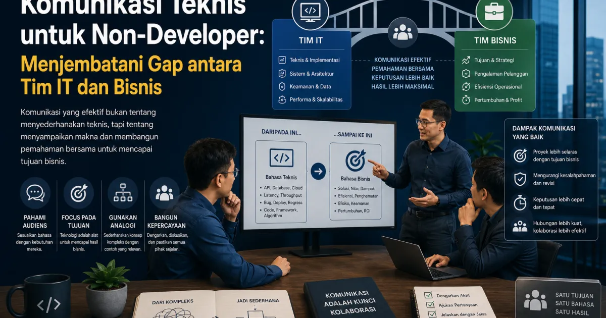 Komunikasi Teknis untuk Non-Developer: Menjembatani Gap antara Tim IT dan Bisnis
