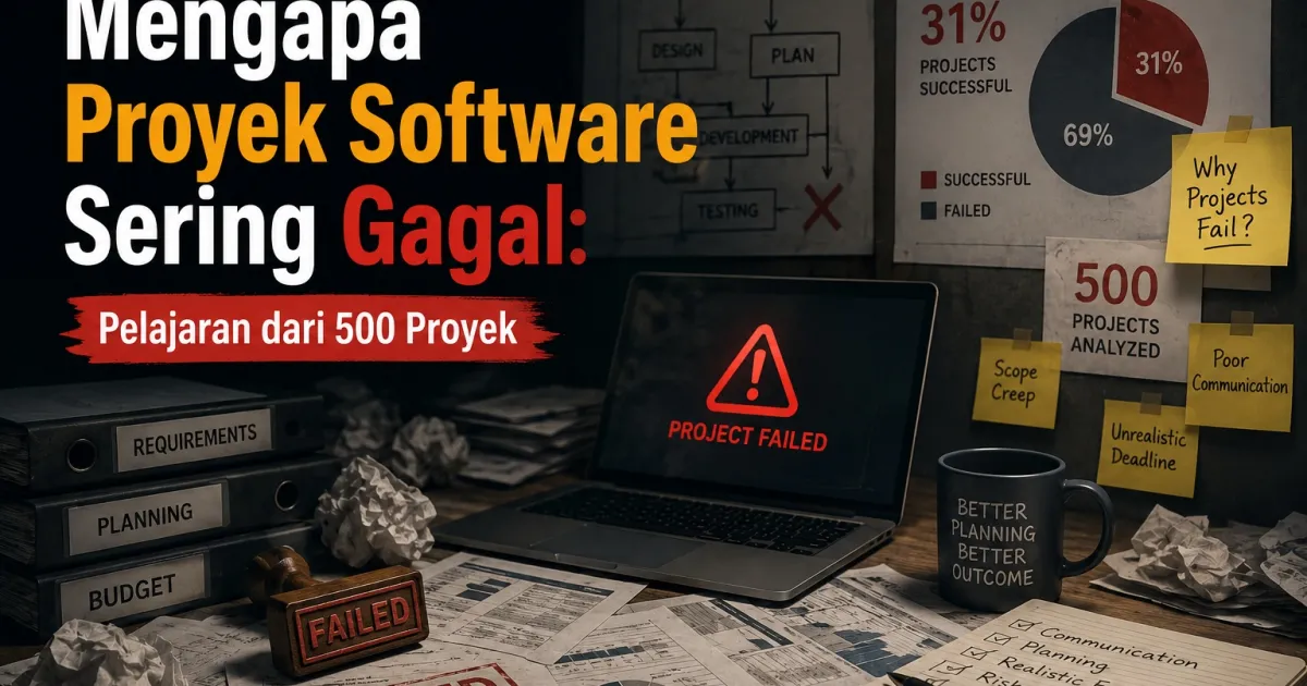 Mengapa Proyek Software Sering Gagal: Pelajaran dari 500 Proyek