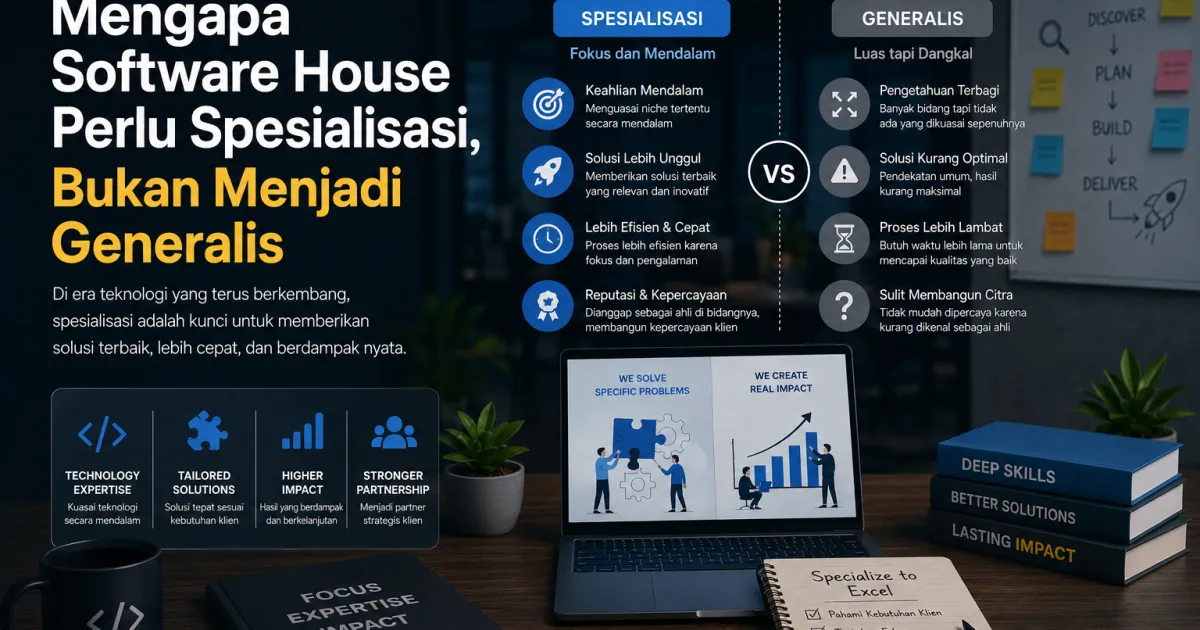 Mengapa Software House Perlu Spesialisasi, Bukan Menjadi Generalis