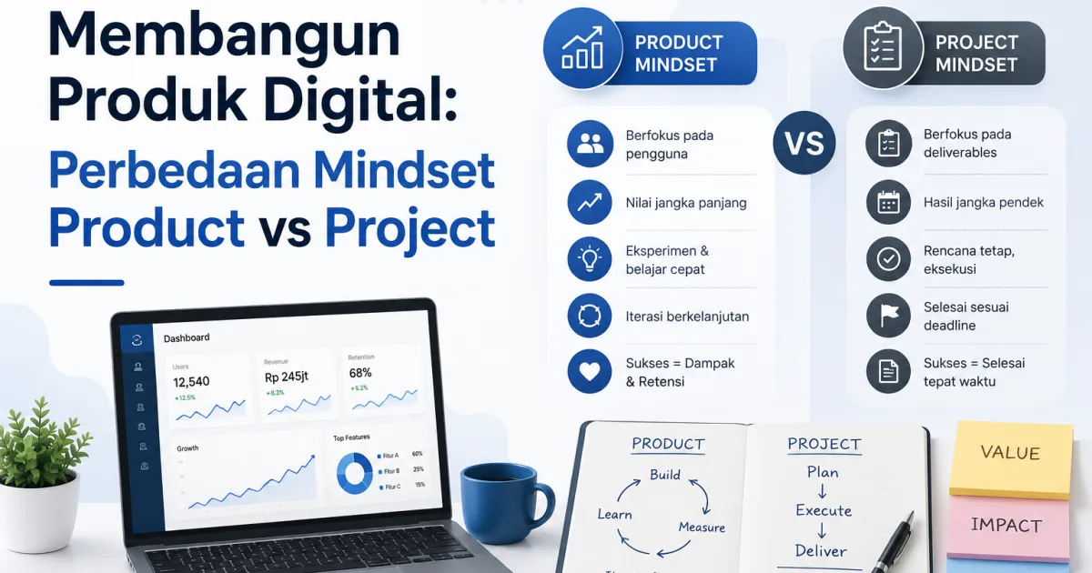 Membangun Produk Digital: Perbedaan Mindset Product vs Project