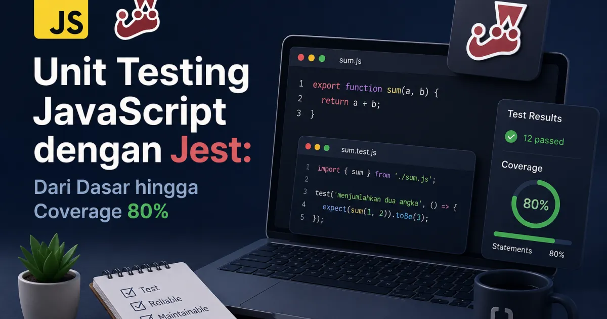Unit Testing JavaScript dengan Jest: Dari Dasar hingga Coverage 80%