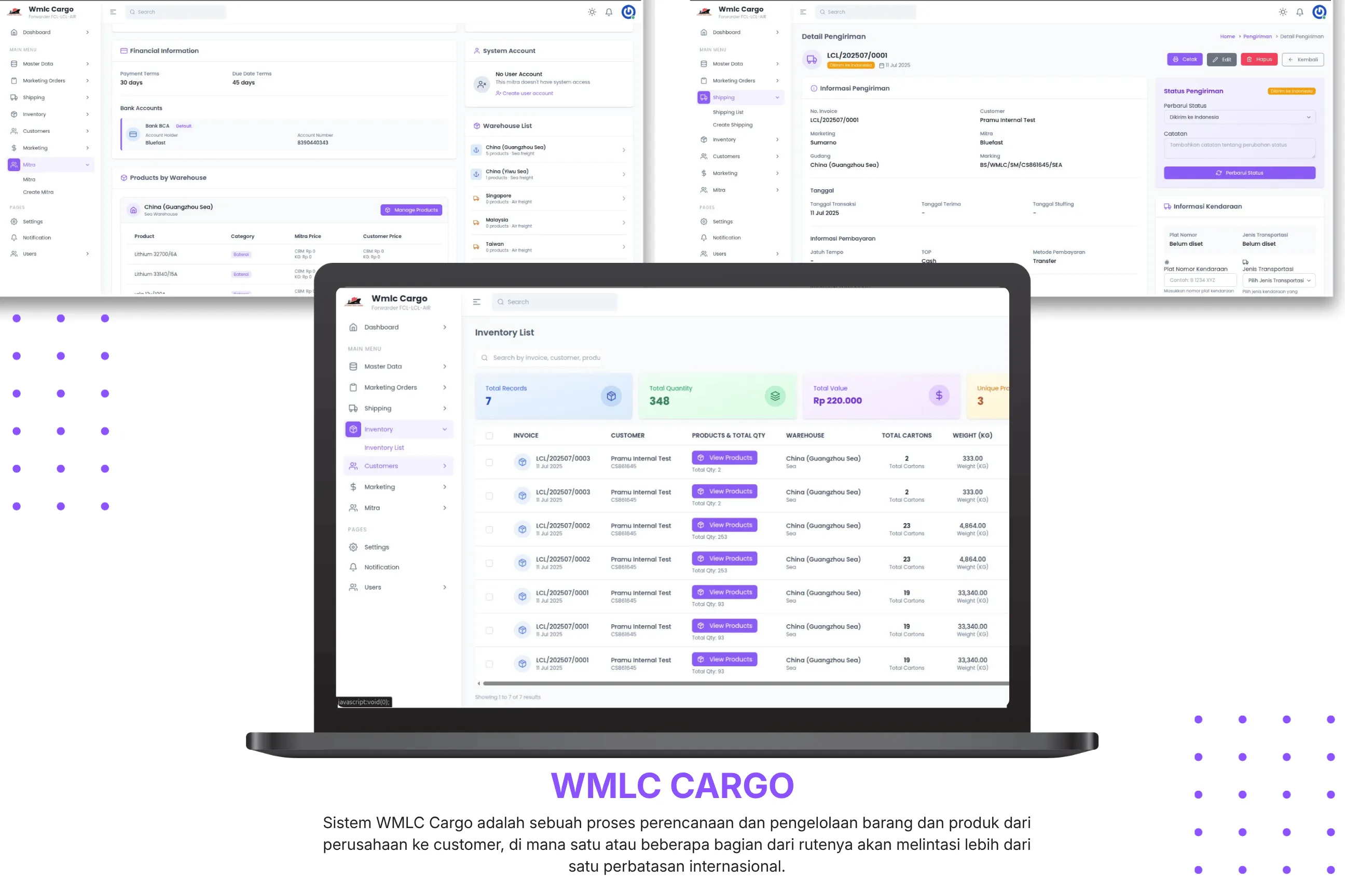 WMLC Cargo - Sistem Pengelolaan Barang